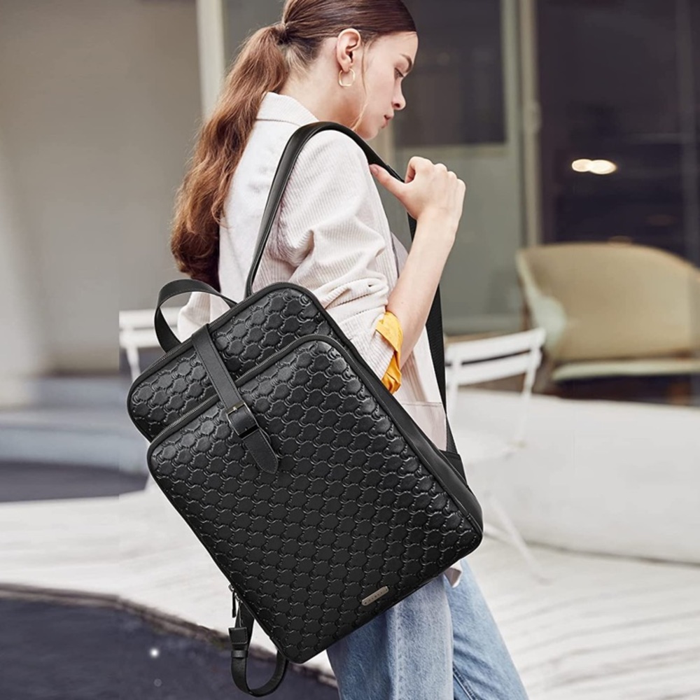 CLUCI Leather Laptop Backpack NWOT Travel Bag